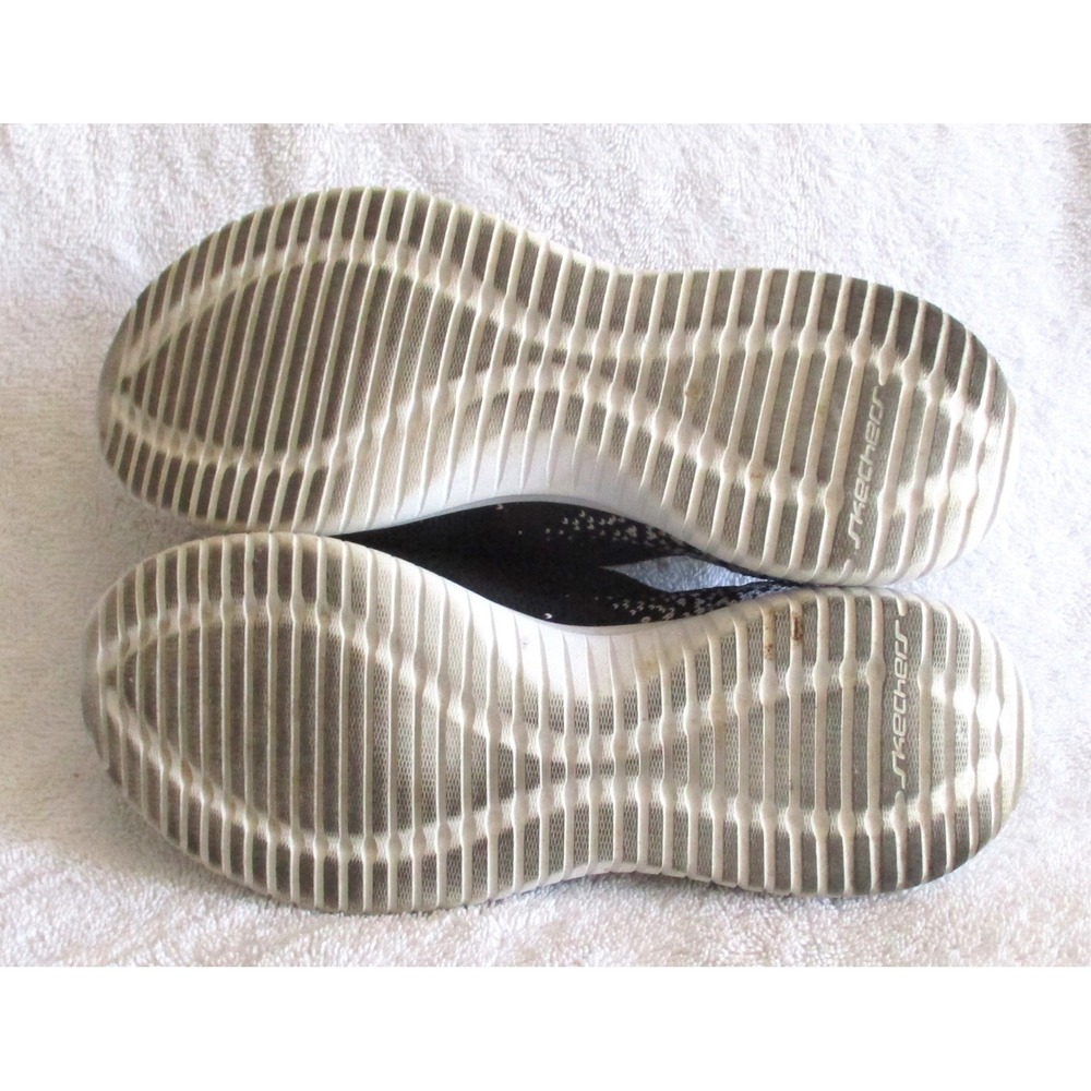 Skechers Air-Cooled Memory Foam Black White Knit Sneakers 149173 Womens 6 - Picture 8 of 9